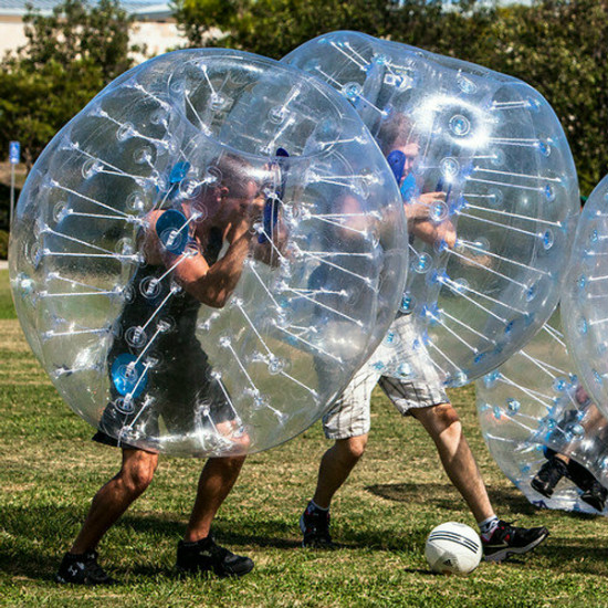 Clear PVC human bubble soccer/football