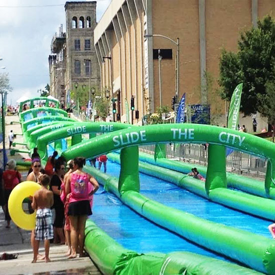 Iinflatable city slide