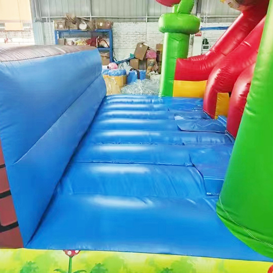 Inflatable dry slide double slide