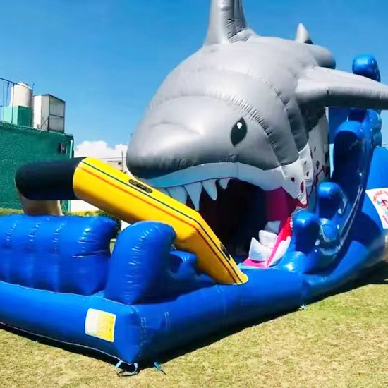 Inflatable shark slide