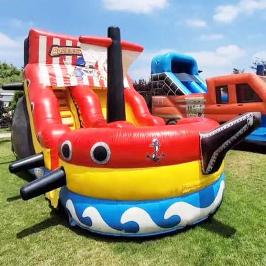 Inflatable slide pirate slide